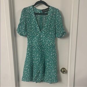 Realisation Par Green Floral Mini Dress